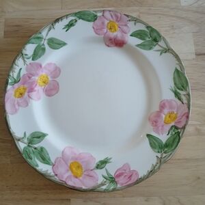 Vintage Franciscan Desert Pink Rose Dinner Plates Set Two Mid Century Modern 11"